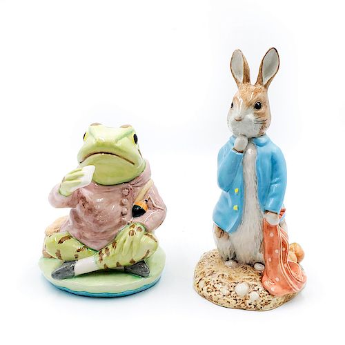 2 ROYAL ALBERT BEATRIX POTTER FIGURINESIncludes 39b10b