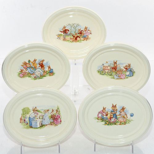 5 ROYAL DOULTON BUNNYKINS WALL 39b11b