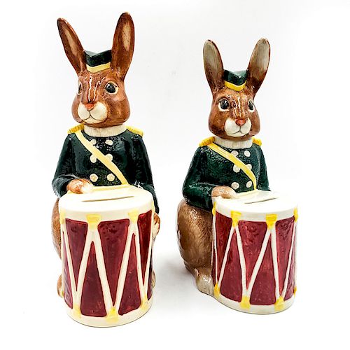 2 ROYAL DOULTON BUNNYKINS BANKS, D6615Includes