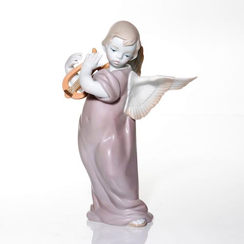 LLADRO FIGURINE, ANGEL WITH LYRE