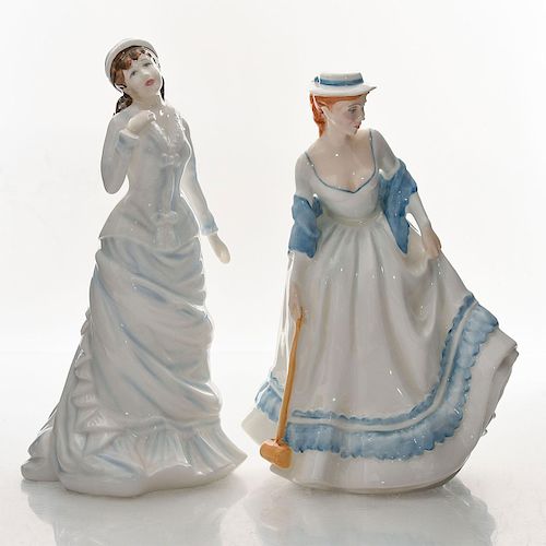 2 ROYAL DOULTON LADY FIGURINESSummertime 39b27d