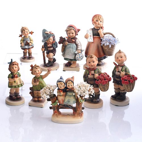 9 GOEBEL HUMMEL FIGURINES, CHILDREN