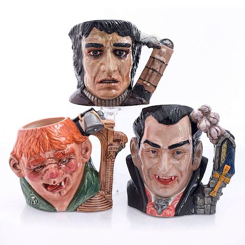 3 LG ROYAL DOULTON CHARACTER JUGS, MYSTICAL