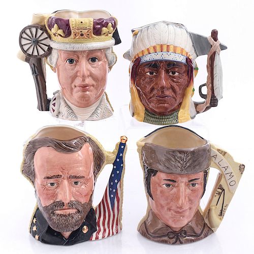 4 LG ROYAL DOULTON CHARACTER JUGS, ANTAGONISTS