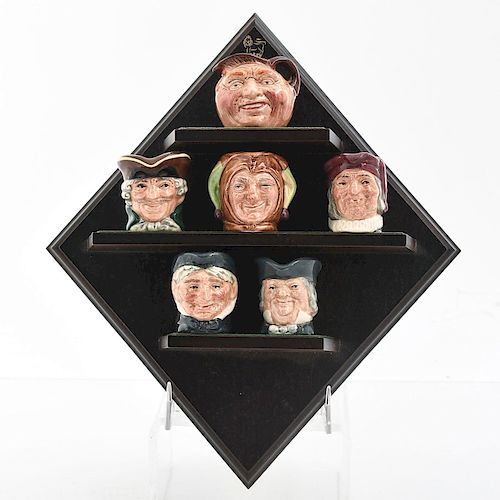 6 TINY ROYAL DOULTON CHARACTER JUGS