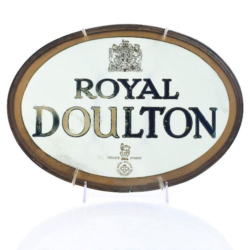 ROYAL DOULTON GLASS AND METAL ADVERTISING