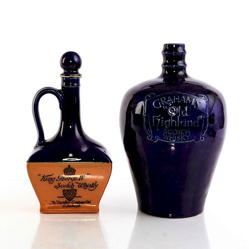 2 DOULTON LAMBETH STONEWARE WHISKY