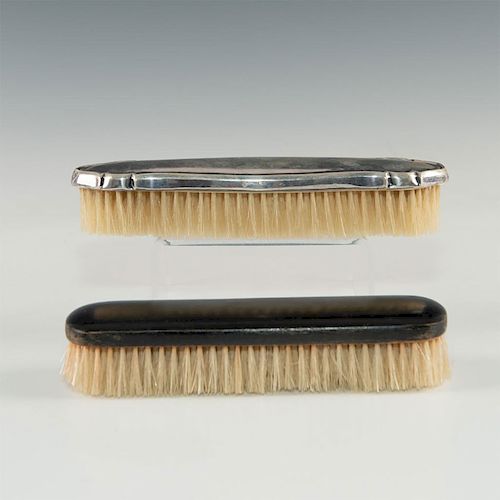 PAIR OF VINTAGE CLOTHES BRUSHES;