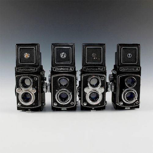 4 VINTAGE YASHICA TWIN LENS REFLEX