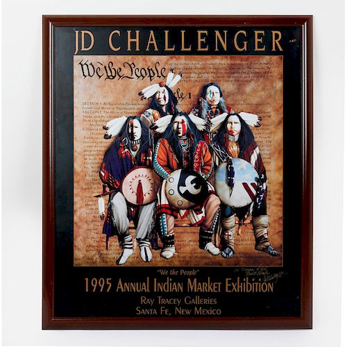 NATIVE AMERICAN TRIBAL FRAMED  39b527