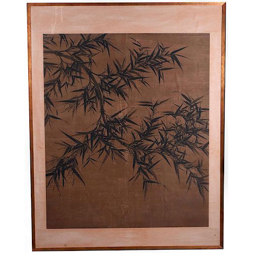 MID CENTURY VINTAGE ART PRINT BAMBOO 39b546