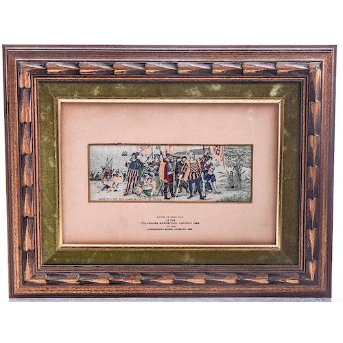 19TH CENTURY STEVENOGRAPH FRAMED WOVEN