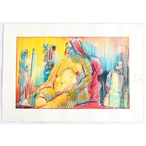 PASTEL SKETCH ARTIST SIGNED BY 39b555
