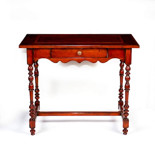 ALL WOOD WRITING DESK WITH INLAYED 39b583