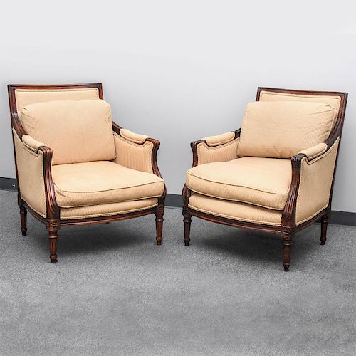 PAIR OF REGENCY STYLE BERGERE ARM 39b599