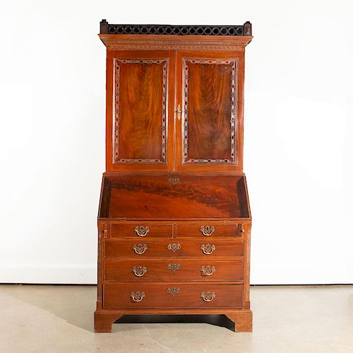 ANTIQUE HARDWOOD WRITING DESK W. DRAWERS,