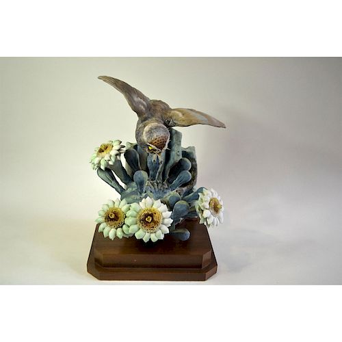 ROYAL WORCESTER ELF OWL AND SAGUARO  39b5f7