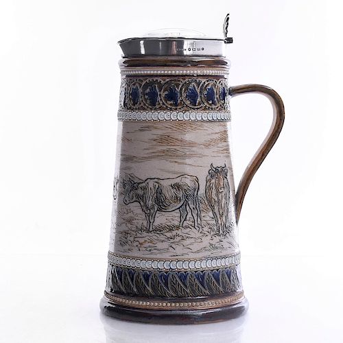 DOULTON LAMBETH SILVER LIDDED PITCHER