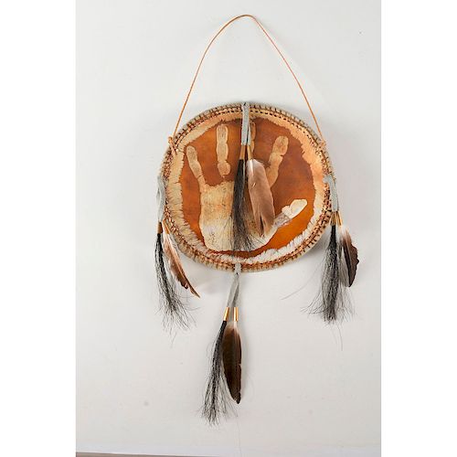 NATIVE AMERICAN TRIBAL WHITE PALM HIDE