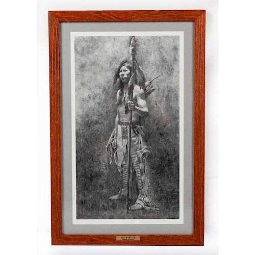 NATIVE AMERICAN TRIBAL FRAMED  39b725