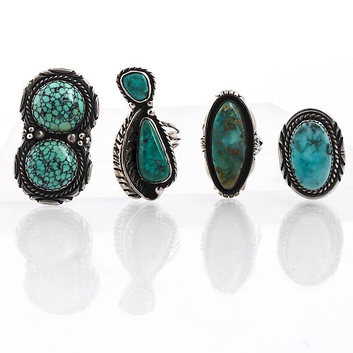 NATIVE AMERICAN SILVER AND TURQUOISE 39b74c