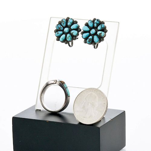 NATIVE AMERICAN SILVER TURQUOISE