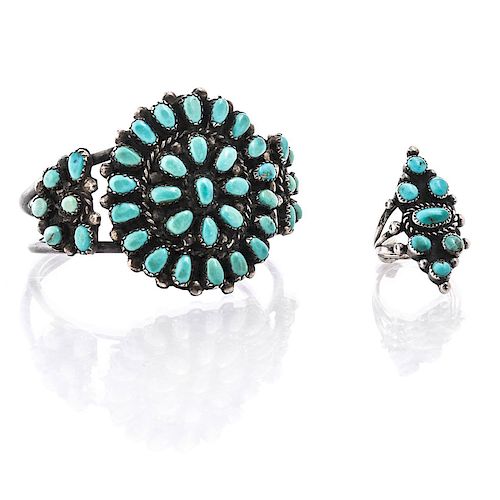 NATIVE AMERICAN SILVER TURQUOISE 39b76f