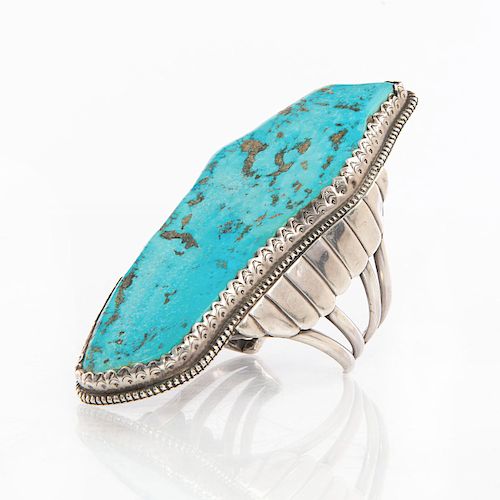 MARK CHEE LARGE SILVER TURQUOISE 39b791