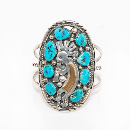 TOMMY MOORE NAVAJO SILVER TURQUOISE