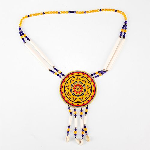 NATIVE AMERICAN BEADED NECKLACEHandmade 39b7ee