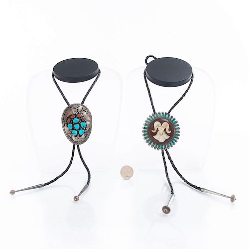 2 NATIVE AMERICAN TURQUOISE, MOTHER