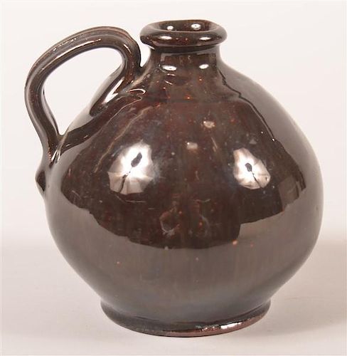 PA 19TH CENTURY REDWARE MANGANESE