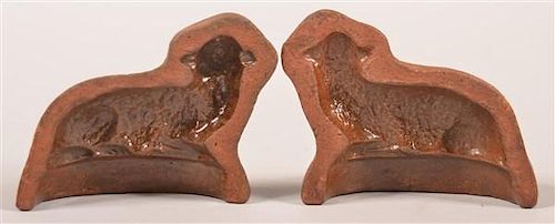 PA 19TH CENTURY REDWARE LAMB FORM 39b861