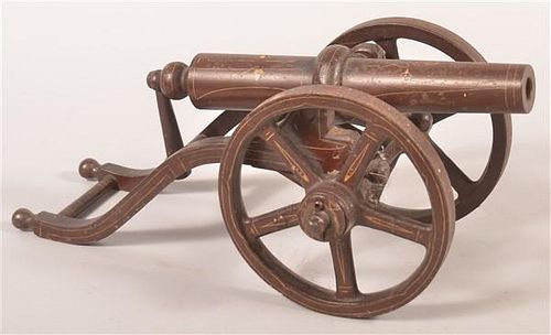 ANTIQUE CAST IRON WORKING CANNON 39b96a