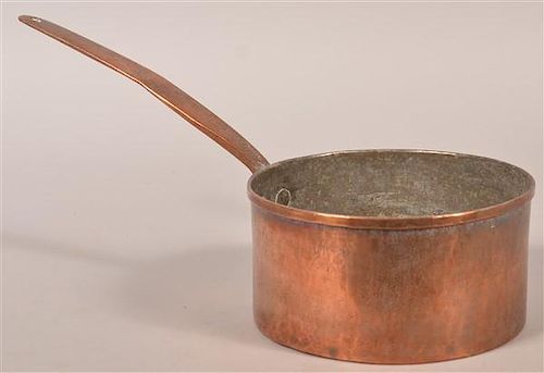 DOVEDTAILED COPPER COOKING POT.Dovedtailed