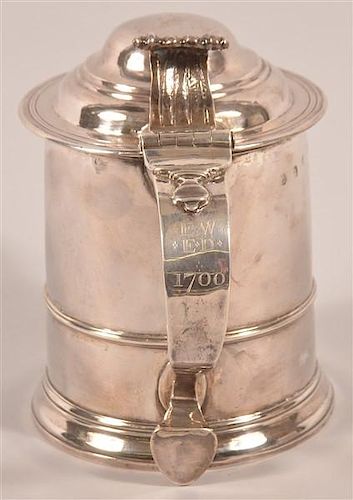 GEORGE I SILVER TANKARD BY PHILIP ROLLOS