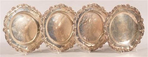 SET OF FOUR STERLING SILVER PLATES  39b984