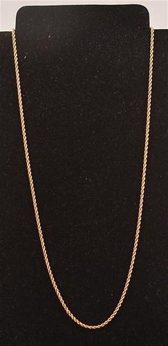 VINTAGE 14K YELLOW GOLD ROPE TWIST