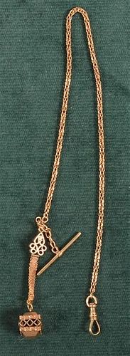 VICTORIAN 14K YELLOW GOLD WATCH FOB.Victorian