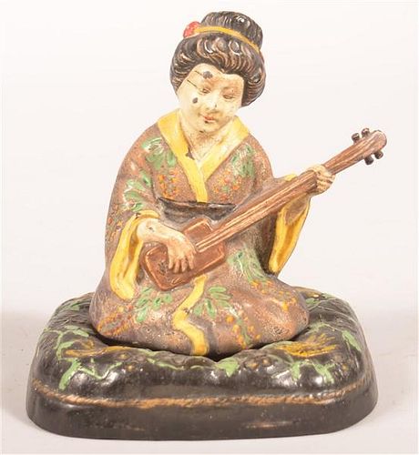 JAPANESE LADY PLAYING STRING INSTRUMENT