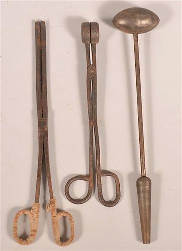 THREE ANTIQUE IRONS.Three Antique