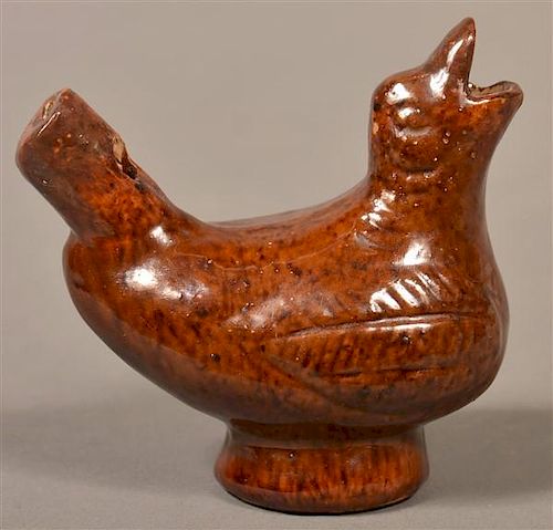 ANTIQUE NEW JERSEY REDWARE BIRD 39bad0