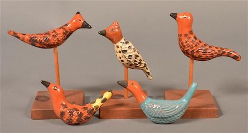5 JAMES SEAGREAVES POTTERY BIRD