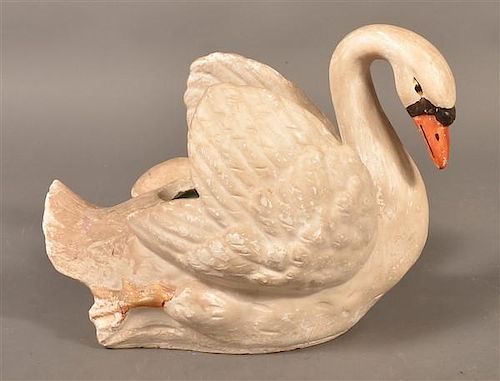 VINTAGE PLASTER OF PARIS SWAN FORM 39bb50