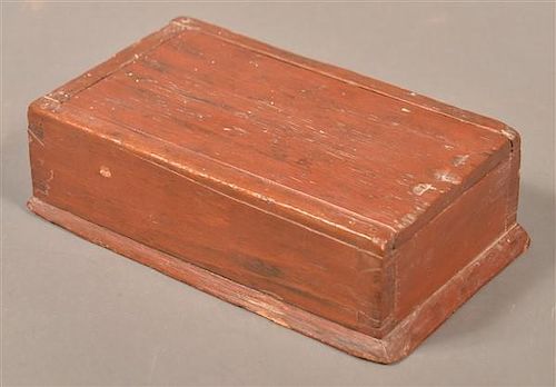PA 19TH CENT RED PAINTED SOFTWOOD 39bb6e