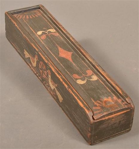 19TH CENTURY SOFTWOOD SLIDE LID