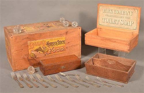 LOT OF ANTIQUE WOODEN BOXES Lot 39bb9f