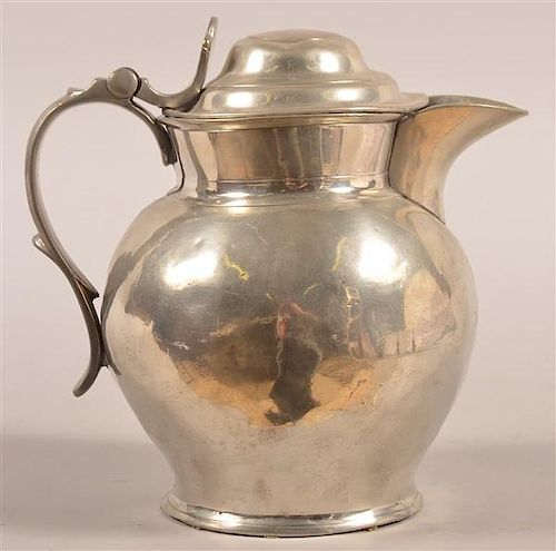 ENGLISH LATE 18TH CENTURY PEWTER FLAGON.Unsigned