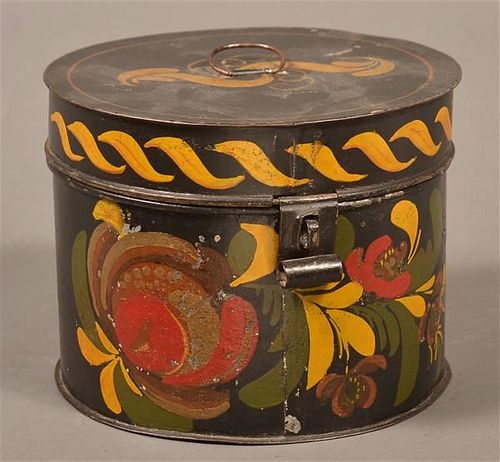 PENNSYLVANIA 19TH CENTURY TOLEWARE CANISTER.Pennsylvania