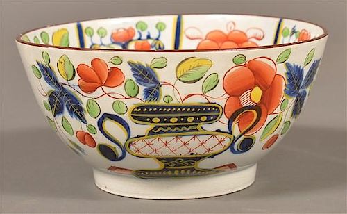 GAUDY DUTCH CHINA URN PATTERN WASTE